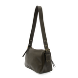Ready to add a slouchy cool bag to your wardrobe rotation? Look no further than the Morgan in dark moss! The top zip closure conceals a roomy interior that has space for a large wallet, max size phone, glasses, make-up bag and more. Created in softly tumbled vegan leather and accented with bold golden buckles that make a statement, this soft shape will take you from the office to the party and back again!


Dimensions: 7.5 in. H X 11.5 in. W X 4.5 in. D
Top zip closure
Adjustable shoulder strap: 12 - 18.5 i