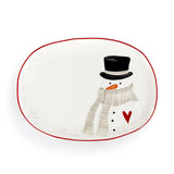 From renowned artist Wendy Wiinanen comes a collection filled with freshly fallen merriment. The Snowman Red Heart Cream Ceramic Platter creates a joyful ambiance that fits with every home décor style - welcoming loved ones with a whole lot of heart.

15"Dia x 11" H