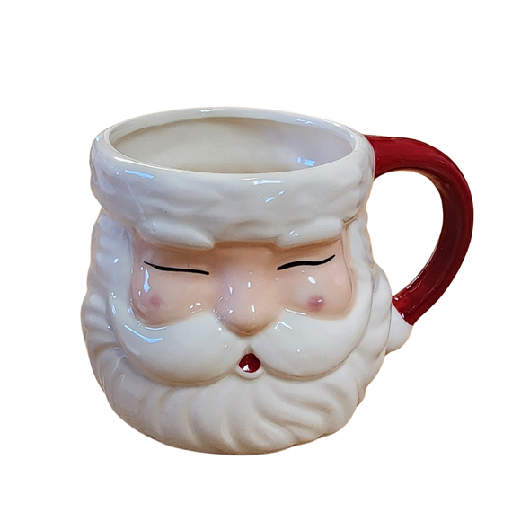 Let the season begin!  Get the family each a Santa mug to sip their coffee, tea or hot chocolate in this year! These also make a fabulous decoration for your home - add fresh greens with vintage ornaments sticking out of them, or put a bunch of candy canes in them. 

Approximately 5