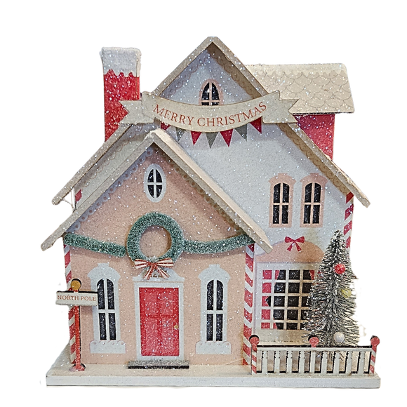 Bring festive cheer to your holiday celebrations with Santa’s House Christmas Village Decor. This charming piece captures the magical spirit of the season, creating a joyful centerpiece for your party or home display. Its detailed design adds warmth and whimsy, perfect for spreading holiday cheer and sparking conversations among your guests.

House is 7