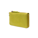 Cool, stylish, and organized, too! This citrus wallet has it all! 12 credit card pockets, 2 change pockets and 2 billfold pockets all wrapped in a dark oak&nbsp;colored vegan leather, lined with rugged washed canvas, and accented with our new Logo zipper pull. The removable strap lets you carry it as a compact wristlet, too!


Dimensions: 7.75 in. W x 4 in. H x .5 in. D
Full Zip Around Closure
Exterior Zip Pocket on Spine
Removable Wristlet Strap
12 Credit Card Pockets
2 Billfold Pockets
Interior Zipper