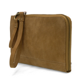 Karina combines sleek styling with uber organization in a beautiful faux suede wheat leather. The ultimate in versatility, this bag can be worn as a crossbody, carried as a clutch or as a wristlet. The included bonus wallet with credit card slots, ID windows, zippered change pocket and billfold will keep your organized on the go and can be carried separately.


Product Details
Main Bag
Dimensions: 9.75 in. W x 6 in. H x 1 in. D
Zippered Top Closure
Exterior Open Pocket
Interior Zipper Pocket
Detachable 7 in