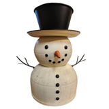 This is the cutest snowman you'll see this year! Ready with a black top hat, buttons down his front and a spring nose in orange - it will make you giggle! Metal "branch" arms are attached and ready to greet all of your guests that come to your home this winter!

Approximately 14" L (with arms) x 9.5" W x 14.25" H&nbsp;

Metal