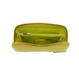 Cool, stylish, and organized, too! This citrus wallet has it all! 12 credit card pockets, 2 change pockets and 2 billfold pockets all wrapped in a dark oak&nbsp;colored vegan leather, lined with rugged washed canvas, and accented with our new Logo zipper pull. The removable strap lets you carry it as a compact wristlet, too!


Dimensions: 7.75 in. W x 4 in. H x .5 in. D
Full Zip Around Closure
Exterior Zip Pocket on Spine
Removable Wristlet Strap
12 Credit Card Pockets
2 Billfold Pockets
Interior Zipper