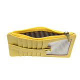 We love this mini wallet in a bright limoncello colored vegan leather! It is full of style and will hold your license and up to six credit cards. The zipper pocket is roomy enough for your change and cash, and a pocket is on the back.&nbsp; This mini wallet is perfect for you, but it makes an awesome gift!

DIMENSIONS: 4 IN. H X 5.5 IN. W X .25 IN. D

ZIPPERED TOP CLOSURE ON EDGE

6 CREDIT CARD POCKETS

ID WINDOW POCKET

EXTERIOR PASSPORT POCKET

STRIPED LINING

BRASS PLATED HARDWARE

100% VEGAN LEATHER (PO