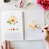 Watercolor workbooks are just like a coloring book, but with watercolor! Enjoy this peaceful hobby on your own, with kids, and with friends. Makes a wonderful gift. Perfect for artists of any age. This Bouquets book has beautiful illustrations of floral arrangements for you to paint!

12 beginner-friendly, lightly sketched illustrations

Simple step-by-step instructions and example

Lay flat spiral pages for easy painting

Durable 120 lb watercolor paper

Travel ready 6.5 inch x 9 inch size

Paint and brush