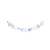 Get ready to celebrate in style with our Floral USA Banner! This patriotic banner features beautiful floral prints and is perfect for any party. Let your patriotism shine and add a touch of elegance to your next celebration. Order now for a festive and fun addition to your décor!

&nbsp;• USA paper banner

• Pieces are 4.5 inches tall

• Banner is approximately 5 ft