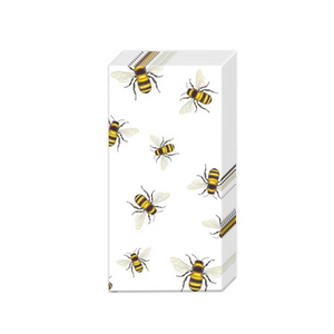 How cute&nbsp;are these packs of tissues?&nbsp; They are the perfect size to put in your purse, your car's glove box or to stick in a little gift for someone who&nbsp;you think is the Bee's Knees!  4 PLY - 10 paper tissues per package  4" X 2"&nbsp;&nbsp; Made in Germany