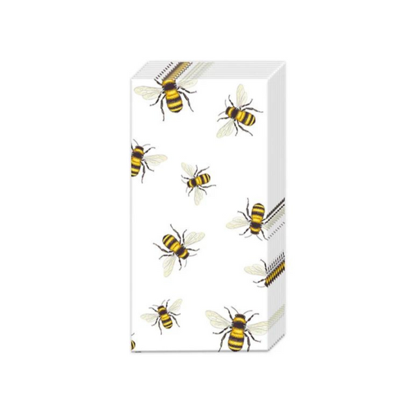 How cute are these packs of tissues?  They are the perfect size to put in your purse, your car's glove box or to stick in a little gift for someone who you think is the Bee's Knees!  4 PLY - 10 paper tissues per package  4
