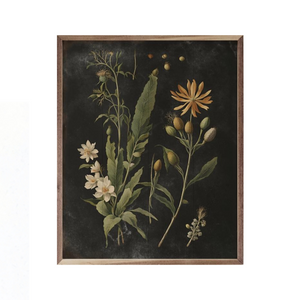 Artwork by artist Lisa Audit makes this beautiful, unique piece a simple way to bring beauty and charm to any wall or shelf within the home. It is made from high-quality American hardwood planks with a hand-painted face, printed with UV-cured ink, and framed in a natural walnut frame.  Each piece is unique, with its own personality, marks, wood grain, and look.  Clean with a dry cloth.  Made in the USA  8 w x 16 h x 1.5 d