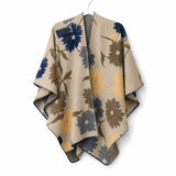 Cozy Cashmere Feel Travel Loop Wrap. This one-size-fits-all reversible loop wrap drapes over and accents any outfit, casual or dressy. It has a loop on both sides to make it truly reversible. Wear looped to stay in place or wear loosely as a shawl. It feels and looks like cashmere. A beautiful layering piece!

85% Poly, 15% Cotton.&nbsp;

Dry clean or hand wash cold with light colors, lay flat to dry, • iron on the lowest setting if needed, • do not bleach.