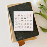 31 beloved Psalms paired with watercolor illustrations make for a lovely encouragement of beauty and truth. Display in your home for a pretty way to point to Jesus. Use them as daily or weekly memory verse reminders. Share them as encouragement with a friend. Easily used as gift tags, bookmarks, tiny notes, and more!

Details: - 31 card set - 4" x 4" square&nbsp;

120lb cotton eggshell textured paper

Original watercolor artwork by Emily Lex

Card Stand sold separately