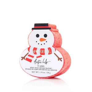 Transform your shower routine into a winter escape with Spongelle’s® snowmen-shaped Body Wash Infused Buffers® - the perfect way to cleanse and rejuvenate yourself this festive season! Crafted in the charming form of a snowman, each buffer is infused with luxurious body wash to leave your skin feeling soft, smooth, and refreshed. This all-in-one beauty treatment is good for 7+ uses each. Fragrance Notes Top: Lily of the Valley Middle: Gardenia Base: Creamy Woods

4oz