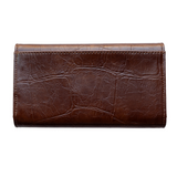 Our best-selling wallet has been updated this season in gorgeous, cruelty-free, embossed crocodile pecan brown vegan leather in rich colors that coordinate perfectly with our collection of Croco bags. The Marnie wallet is a small sleek size but with all the functions of a full-size wallet. Featuring multiple credit card slots, billfold pockets and even a zipper coin pocket this wallet has space for everything you need in a slim, compact size. Perfect if you need that smaller wallet for your mini bag!
Produc