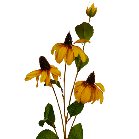 Put these realistic Black-Eyed Susan flowers in your home. They add warmth and create an inviting feel to your space! 

approximately 9