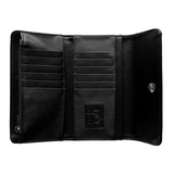 Our best-selling wallet has been updated this season in gorgeous, cruelty-free, embossed crocodile black vegan leather in rich colors that coordinate perfectly with our collection of Croco bags. The Marnie wallet is a small sleek size but with all the functions of a full-size wallet. Featuring multiple credit card slots, billfold pockets and even a zipper coin pocket this wallet has space for everything you need in a slim, compact size. Perfect if you need that smaller wallet for your mini bag!
Product Deta