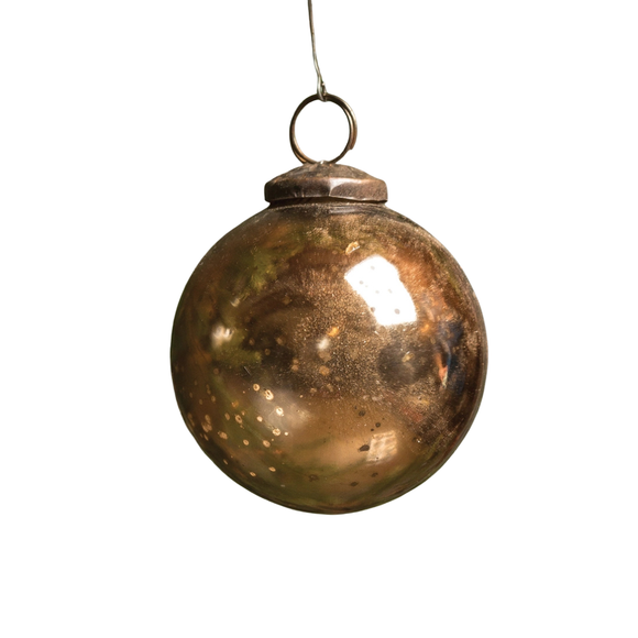 Crafted from glass, this ornament showcases a rich bronze hue that adds warmth to your decor.

3