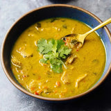 You will love this delicious curry soup (it is one of our favorites)! You'll also love that you can just dump your ingredients in and have supper on the table in 20 minutes.  Add 4 cups of chicken or vegetable broth, a can of coconut milk, a can of coconut cream, and chopped shrimp or chicken. Garnish with cilantro and a squirt of lime before you serve. Pick up one of our bread mixes to complete the meal!  7.25oz