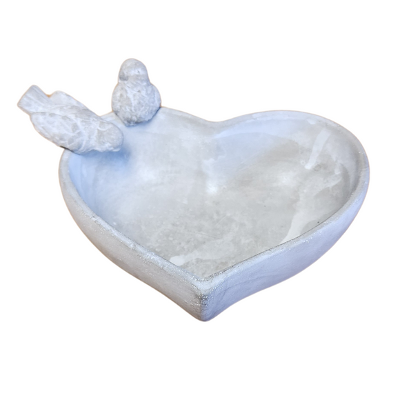 Love at first sight! This uniquely designed cement heart planter is a great addition to your home or garden. The 2 little birds are detachable, and you can place them anywhere you want on the edge of the heart. 

7.67