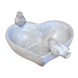 Love at first sight! This uniquely designed cement heart planter is a great addition to your home or garden. The 2 little birds are detachable, and you can place them anywhere you want on the edge of the heart.&nbsp;

7.67"W x 7.08"D x 2.55"H