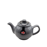 When it's time for a spot of tea, reach for one of our stoneware teapots, which can absorb the heat of boiling water without cracking. Likewise, the beautiful exterior is protected with a gloss to prevent the paint from warping or rippling. The classic bulbous shape allows tea leaves or bags to move freely for just the right amount of flavoring.&nbsp;

Our&nbsp;Charcoal teapot is available in 2-cup or 6-cup size