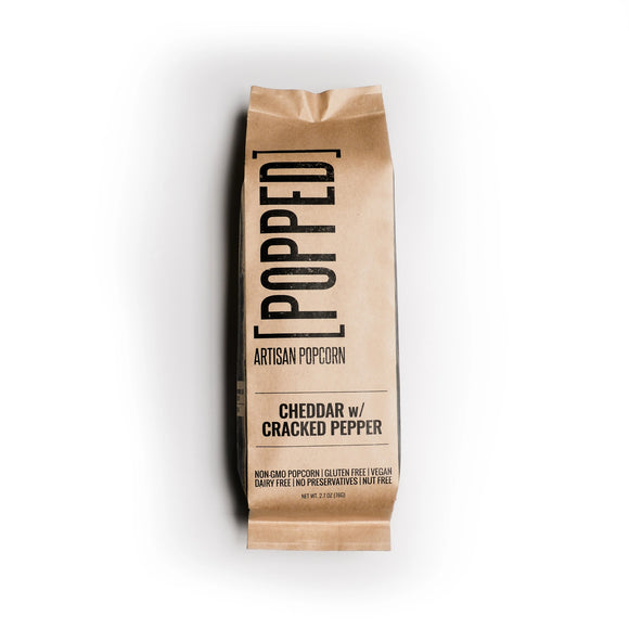 Enhance your taste buds with our expertly crafted Cheddar w/ Cracked Pepper. Experience a creamy, silky mouthfeel paired with a lingering spicy finish from the addition of cracked black pepper. Our smooth and bold cheese boasts a slightly salty profile for an elevated flavor experience!

2.2oz