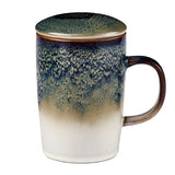 You will love this beautiful green 16 oz tea infuser mug in. The handcrafted reactive glaze design gives the mugs an artisan appearance. Each piece in unique and different. Just like a cloud. Made from premium stoneware, the interior of the mug is glossy white which allows you to see the color and strength of your tea. Each mug comes with an extra-fine mesh stainless steel tea infuser which provides excellent water flow and plenty of room for the tea leaves to expand and brew. The infuser also has our tilt 