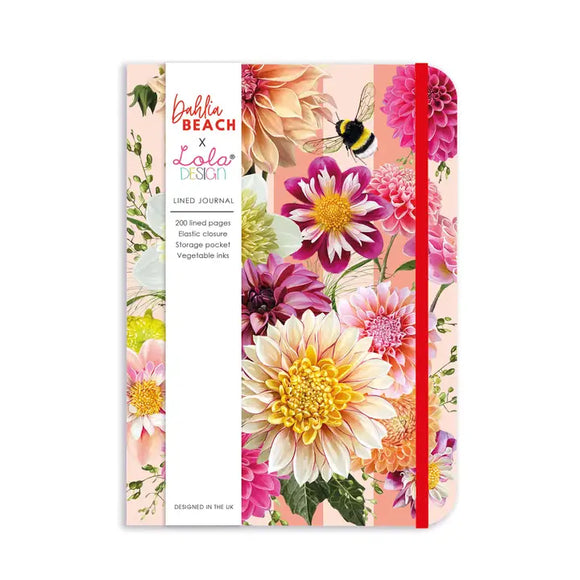 A beautiful journal to write your thoughts in! 

Introducing the stunning Dahlia Beach x Lola Design Notebook, perfect for all your writing needs! This high-quality notebook features a beautiful matte-finish board cover with elegant detailing, adding a touch of luxury to your everyday writing. With 200 pages of high-quality paper sourced from FSC-Certified suppliers, this notebook is durable and perfect for jotting down notes, ideas, or journaling. Whether you're looking for a thoughtful gift for a lov