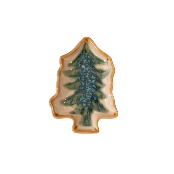 These sweet little cream stoneware dark green pine tree will be your favorite thing to tuck in to your decor this year, or give as a gfit! 

4.5