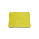 We love this mini wallet in bright, happy citrus yellow-green vegan leather! It is full of style and will hold your license and up to six credit cards. The zipper pocket is roomy enough for your change and cash, and a pocket is on the back. This mini wallet is perfect for you, but it makes an awesome gift!