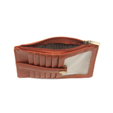 We love this mini wallet in a pretty terracotta colored vegan leather! It is full of style and will hold your license and up to six credit cards. The zipper pocket is roomy enough for your change and cash, and a pocket is on the back.  This mini wallet is perfect for you, but it makes an awesome gift!  DIMENSIONS: 4 IN. H X 5.5 IN. W X .25 IN. D  ZIPPERED TOP CLOSURE ON EDGE  6 CREDIT CARD POCKETS  ID WINDOW POCKET