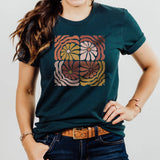 4 Square Groovy Flowers T-Shirt