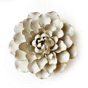 Ceramic Flower: Large, Ivory