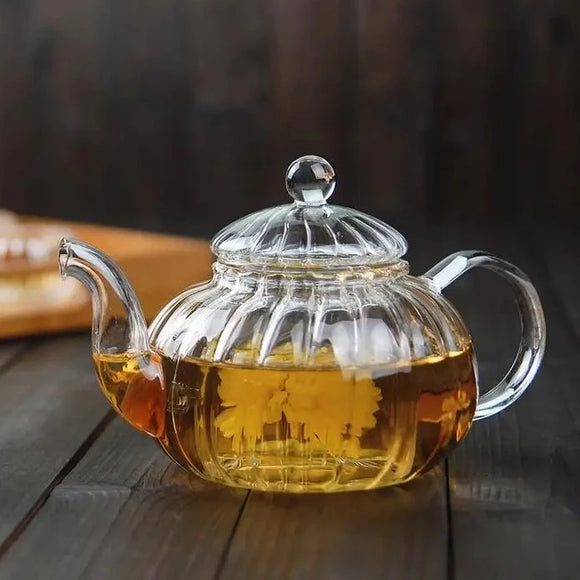 Make your freshly brewed tea using this convenient Glass Teapot with Infuser! Made with high-quality, lead-free borosilicate glass, this teapot is strong, sturdy, and high-temperature resistant.  The Glass Teapot with Infuser is also the perfect size (20 oz) for sharing or enjoying a cup yourself!   8