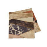 Oh-So-Soft! Our Russet Waves of Comfort is a beautiful scarf that almost looks like a wavy stained glass pattern with diferent tans, browns and rust running through it!

180" L x 70" W

100% Polyester