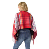 This women’s reversible wrap offers multiple styling options with a versatile design that can be worn on either side for two distinct looks. The button front closure adds structure while allowing for adjustable draping, and the fringe detailing brings movement and texture. Crafted from a soft woven fabric, this layering wrap combines comfort with standout pattern, making it an easy choice for both casual outfits and more styled looks.

Materials: Acrylic/Cotton.
