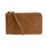Karina combines sleek styling with uber organization in a beautiful faux suede toffee colored leather. The ultimate in versatility, this bag can be worn as a crossbody, carried as a clutch or as a wristlet. The included bonus wallet with credit card slots, ID windows, zippered change pocket and billfold will keep your organized on the go and can be carried separately.


Product Details
Main Bag
Dimensions: 9.75 in. W x 6 in. H x 1 in. D
Zippered Top Closure
Exterior Open Pocket
Interior Zipper Pocket
Detach