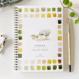 Watercolor workbooks are just like a coloring book, but with watercolor! Enjoy this peaceful hobby on your own, with kids, and with friends. Makes a wonderful gift. Perfect for artists of any age. This Garden Watercolor book has beautiful illustrations of plants, cottages, watering cans &amp; more!

12 beginner-friendly, lightly sketched illustrations

Simple step-by-step instructions and example

Lay flat spiral pages for easy painting

Durable 120 lb watercolor paper

Travel ready 6.5 inch x 9 inch size