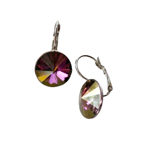 What a stunning earring! You'll get so many compliments when you wear these genuine amethyst Swarovski crystal earrings!

14 mm crystals, silver post.