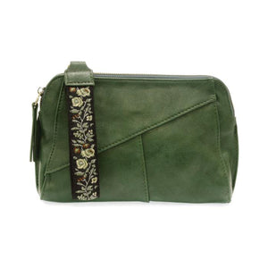 Retro styling crafted in antiqued vegan leather gives this beautiful dark pine colored clutch a vintage vibe. The removable woven wrist strap is the finishing touch on this stylish bag so that you can wear it as a wristlet, a clutch, or even a crossbody with the included removable shoulder strap!      6.75"H x 9.75"W x 2.25"D