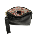 This sleek top zip clutch crafted in buffalo grain vegan leather is accented with whipstitching to give it a modern western style. It looks great with jeans or a dress and easily goes from day to night as the Oakley can be carried as a clutch, a wristlet or a crossbody bag with the included detachable wristlet strap with whipstitched details, an adjustable and removable shoulder strap.

Dimensions: 7 in. H x 10 in. W x 3 in. D
Top zip closureWristlet strap with whipstitching: 8 in. long
Adjustable and remov