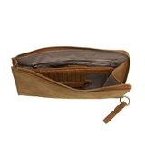 Karina combines sleek styling with uber organization in a beautiful faux suede toffee colored leather. The ultimate in versatility, this bag can be worn as a crossbody, carried as a clutch or as a wristlet. The included bonus wallet with credit card slots, ID windows, zippered change pocket and billfold will keep your organized on the go and can be carried separately.


Product Details
Main Bag
Dimensions: 9.75 in. W x 6 in. H x 1 in. D
Zippered Top Closure
Exterior Open Pocket
Interior Zipper Pocket
Detach