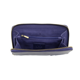 Cool, stylish, and organized, too! This wallet has it all! 12 credit card pockets, 2 change pockets and 2 billfold pockets all wrapped in a dark oak&nbsp;colored vegan leather, lined with rugged washed canvas, and accented with our new Logo zipper pull. The removable strap lets you carry it as a compact wristlet, too!


Dimensions: 7.75 in. W x 4 in. H x .5 in. D
Full Zip Around Closure
Exterior Zip Pocket on Spine
Removable Wristlet Strap
12 Credit Card Pockets
2 Billfold Pockets
Interior Zipper
Coin Pocke