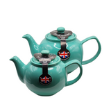 When it's time for a spot of tea, reach for one of our stoneware teapots, which can absorb the heat of boiling water without cracking. Likewise, the beautiful exterior is protected with a gloss to prevent the paint from warping or rippling. The classic bulbous shape allows tea leaves or bags to move freely for just the right amount of flavoring.&nbsp;

Our&nbsp;jade green teapot is available in 2-cup or 6-cup size