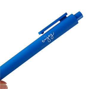 This pen from Emily Lex will make your writing better (for real! It's what everyone says when they try it!). Jotter pen with "enjoy" on the side. Matte finish for easy gripping. Smooth black gel ink for seamless writing.

&nbsp;Details: - single jotter pen - black gel ink makes writing feel smooth and flowing - encouraging sentiment "enjoy" is in Emily's handwriting