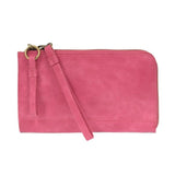 The Karina combines sleek styling with uber organization in beautiful antique-looking hot pink vegan leather! The ultimate versatility, this bag can be worn as a crossbody, as a clutch or as a wristlet.  The included bonus wallet with credit card slots, ID windows, zippered change pocket, and billfold will keep you organized on the go and can be carried separately! 