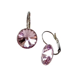 What a stunning earring! You'll get so many compliments when you wear these genuine light Amethyst Swarovski crystal earrings!

14 mm crystals, silver post.