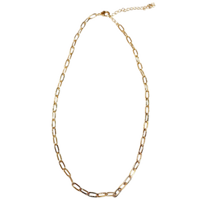 A smaller more dainty paperclip necklace, our Light Necklace will be the necklace you never take off. Gold filled for everyday wear. It is an affordable alternative to 14k gold jewelry. 16" with a 2" extender.&nbsp;

We want your jewelry to last. Therefore we do not recommend swimming, showering, or applying cosmetics or perfumes.