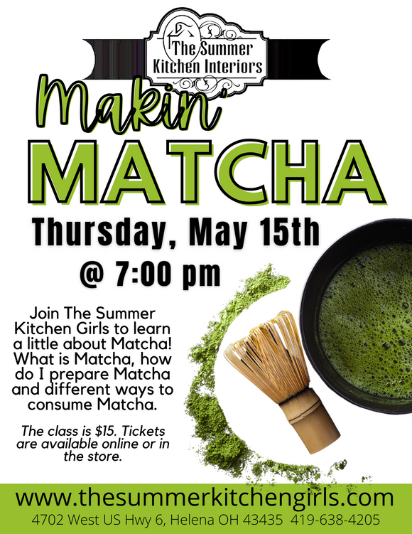 Join The Summer Kitchen Girls at their shop in Helena to learn a little about Matcha! What is Matcha, how do I prepare Matcha and different ways to consume Matcha.



The class is $15. Tickets are available online or in the store.