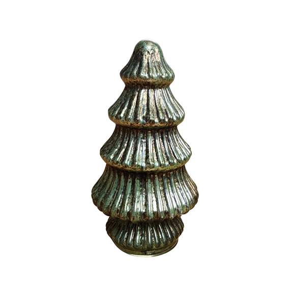You'll love this medium ribbed verdigris green distressed tree. It will look great with your holiday decor this year!

3.5